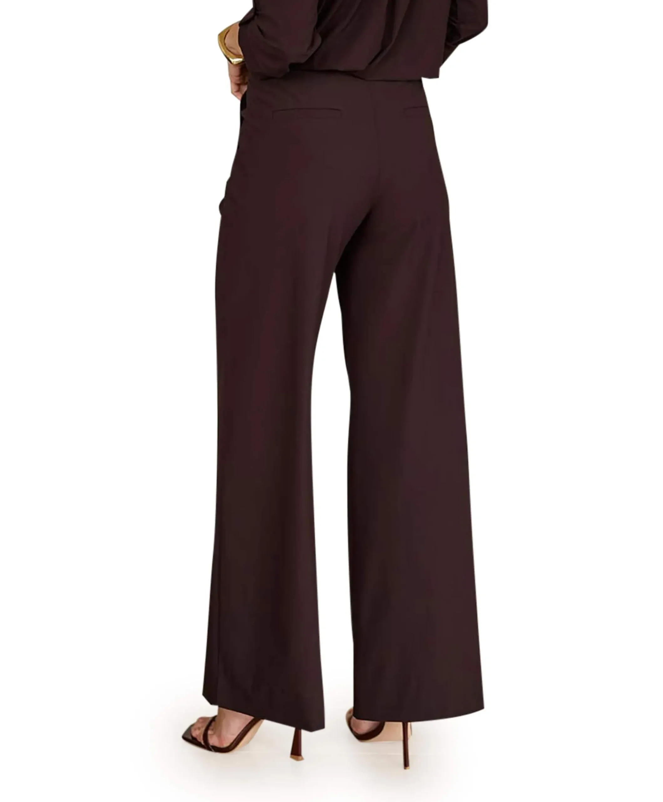 Lexie LONG bonded trousers dames broek bruin