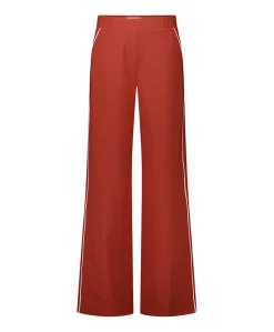 Lexie piping dames broek brique