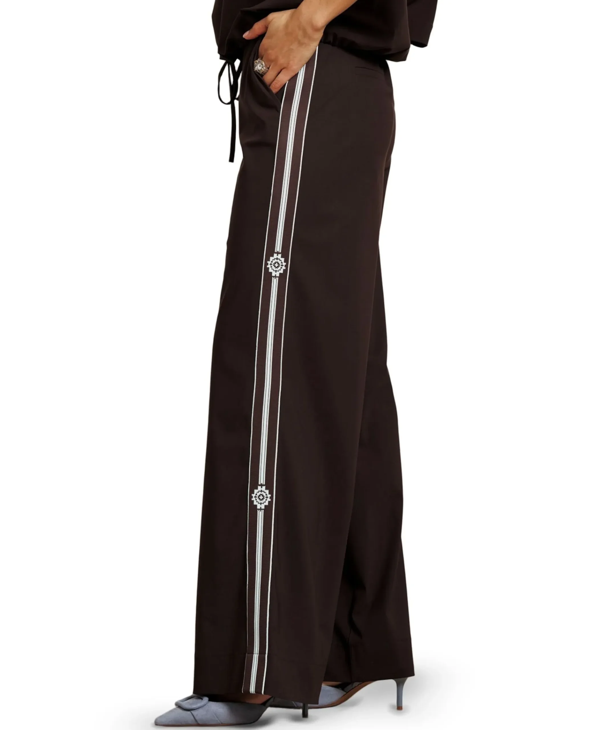 Lexie tape dames broek bruin