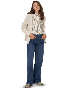 Liv New Wide dames jeans blauw
