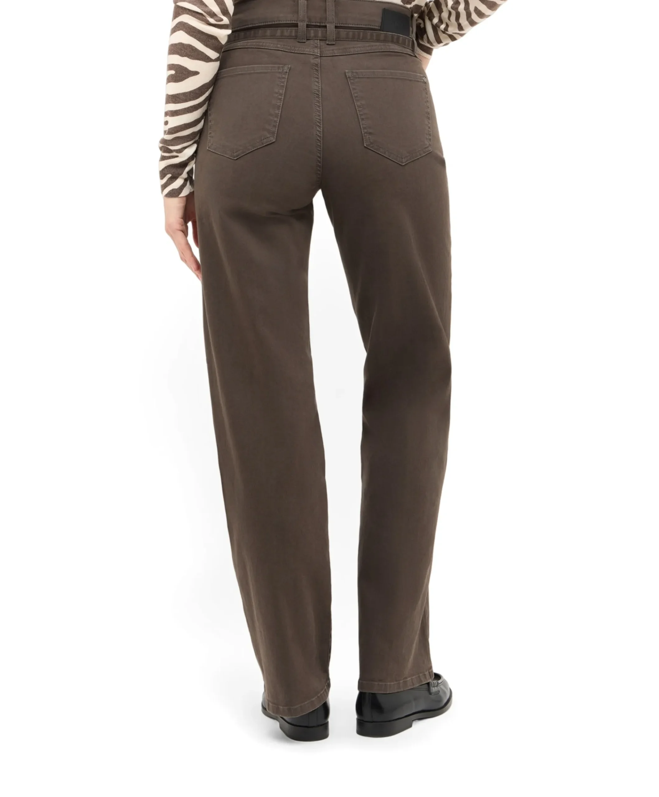 LIZ BELT dames jeans bruin