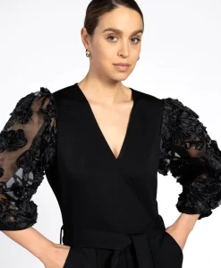 LIZETH VIS 436 dames jumpsuit zwart
