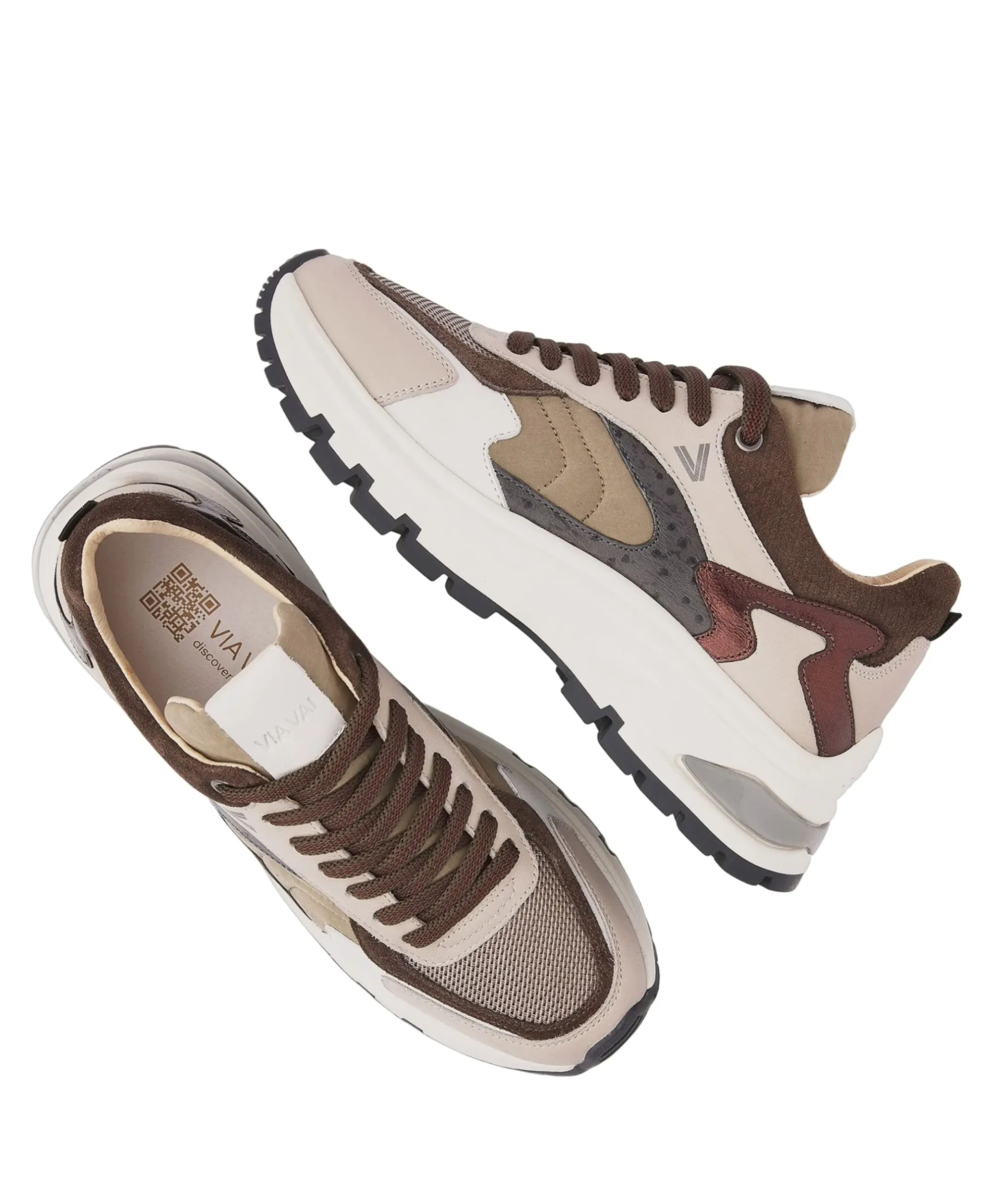 Liz Leighton dames sneakers beige