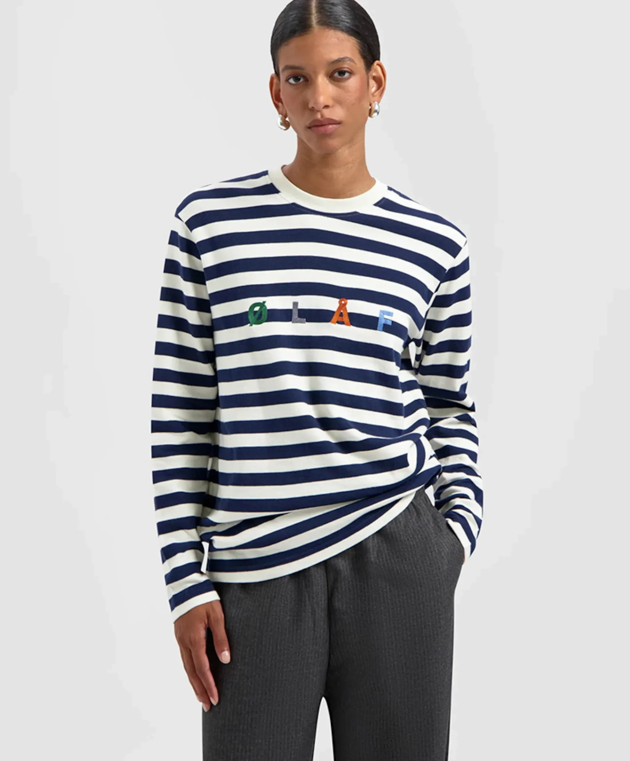 Longsleeve uniseks blauw
