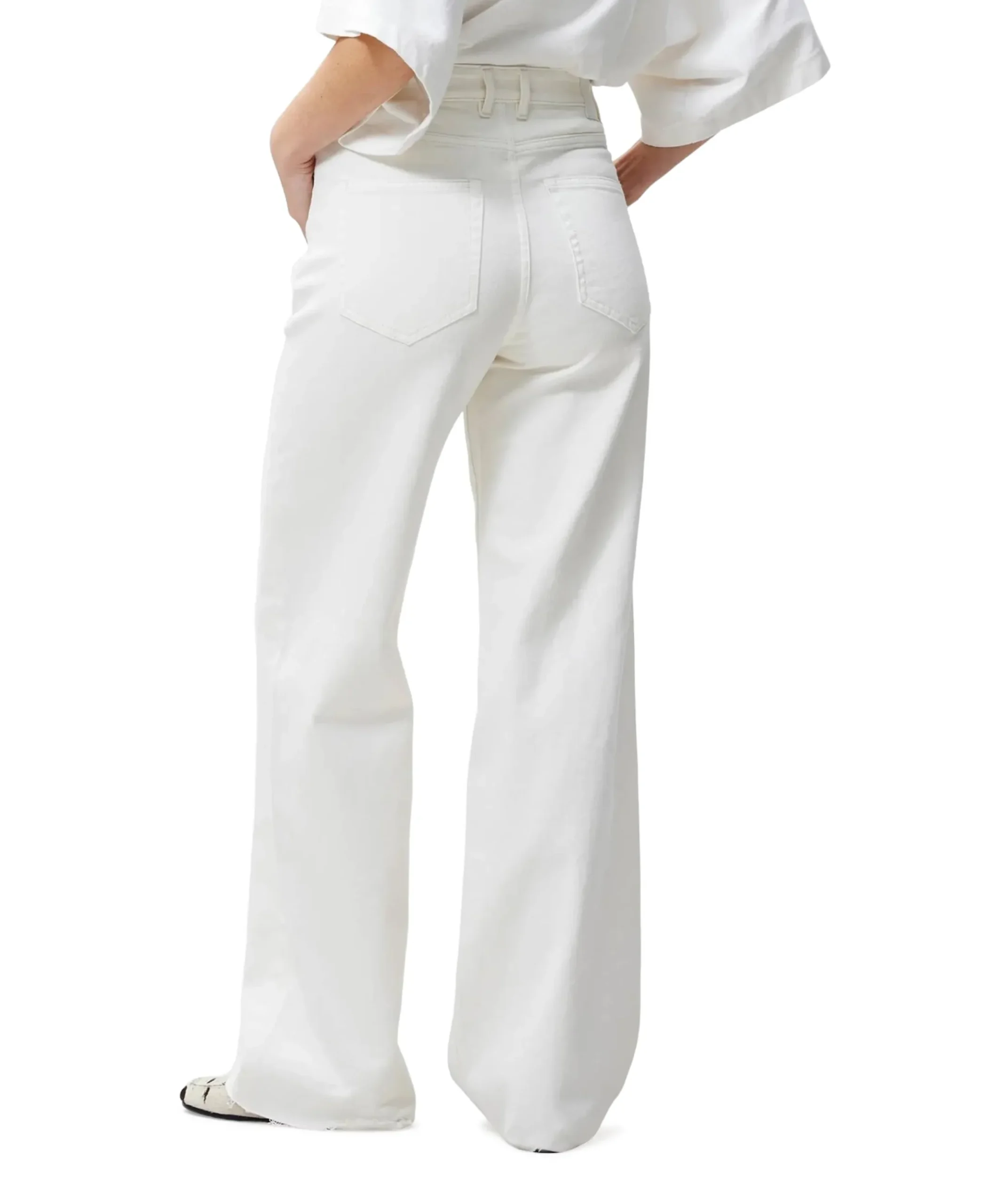 Loose fit jeans dames jeans wit