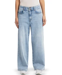 Losvallende dames jeans blauw