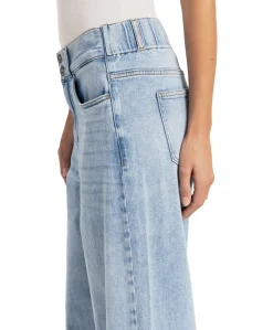 Losvallende dames jeans blauw