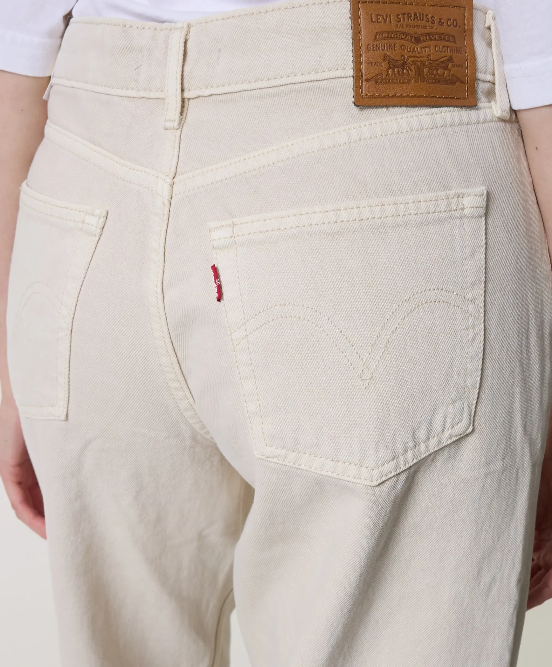 Low Loose dames jeans beige