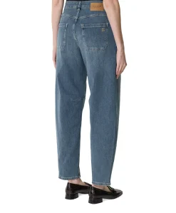 Mara Tapered Worker dames jeans blauw