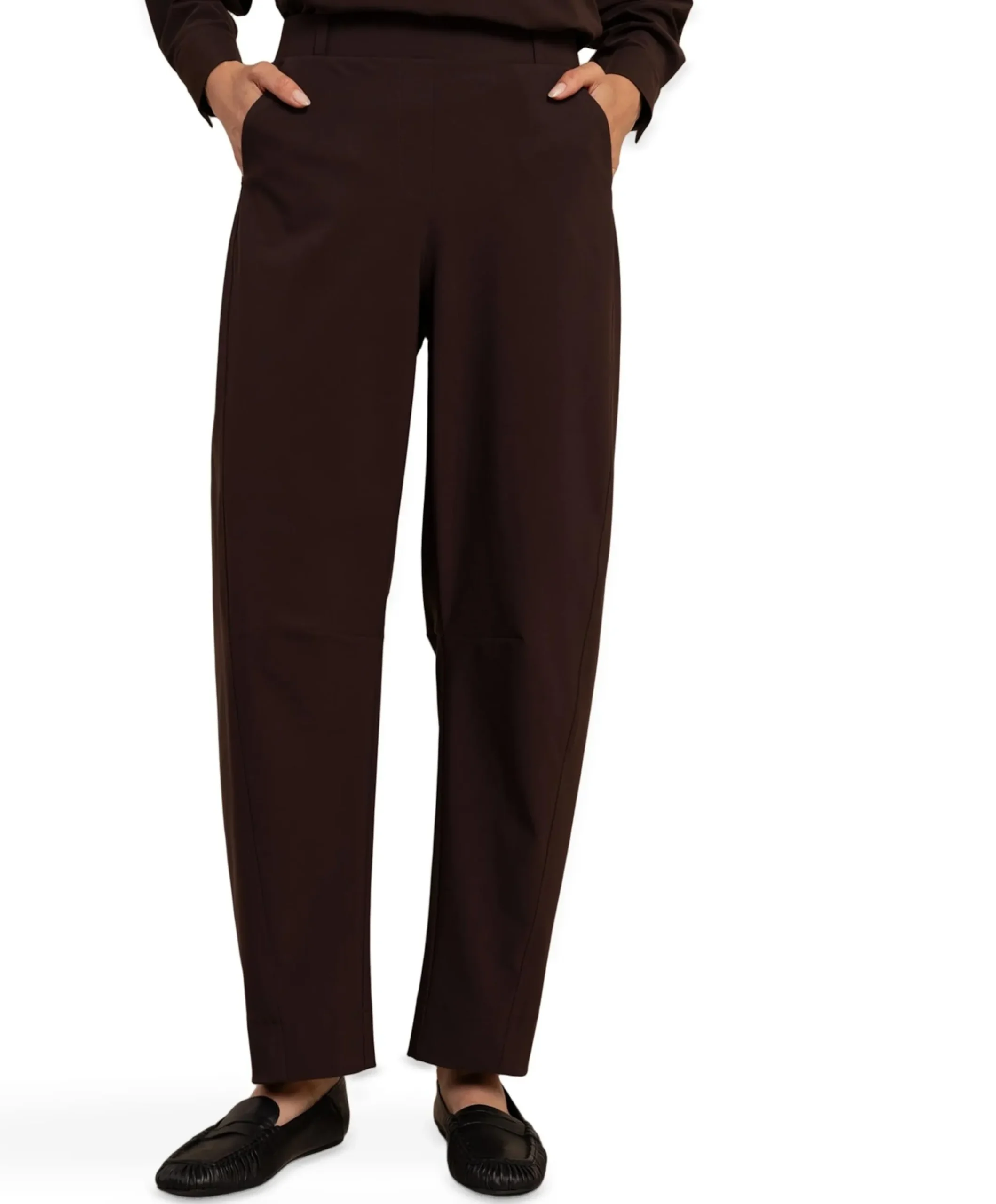 Marlise barrel trousers dames broek bruin