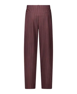 Marlise stripe dames broek bruin