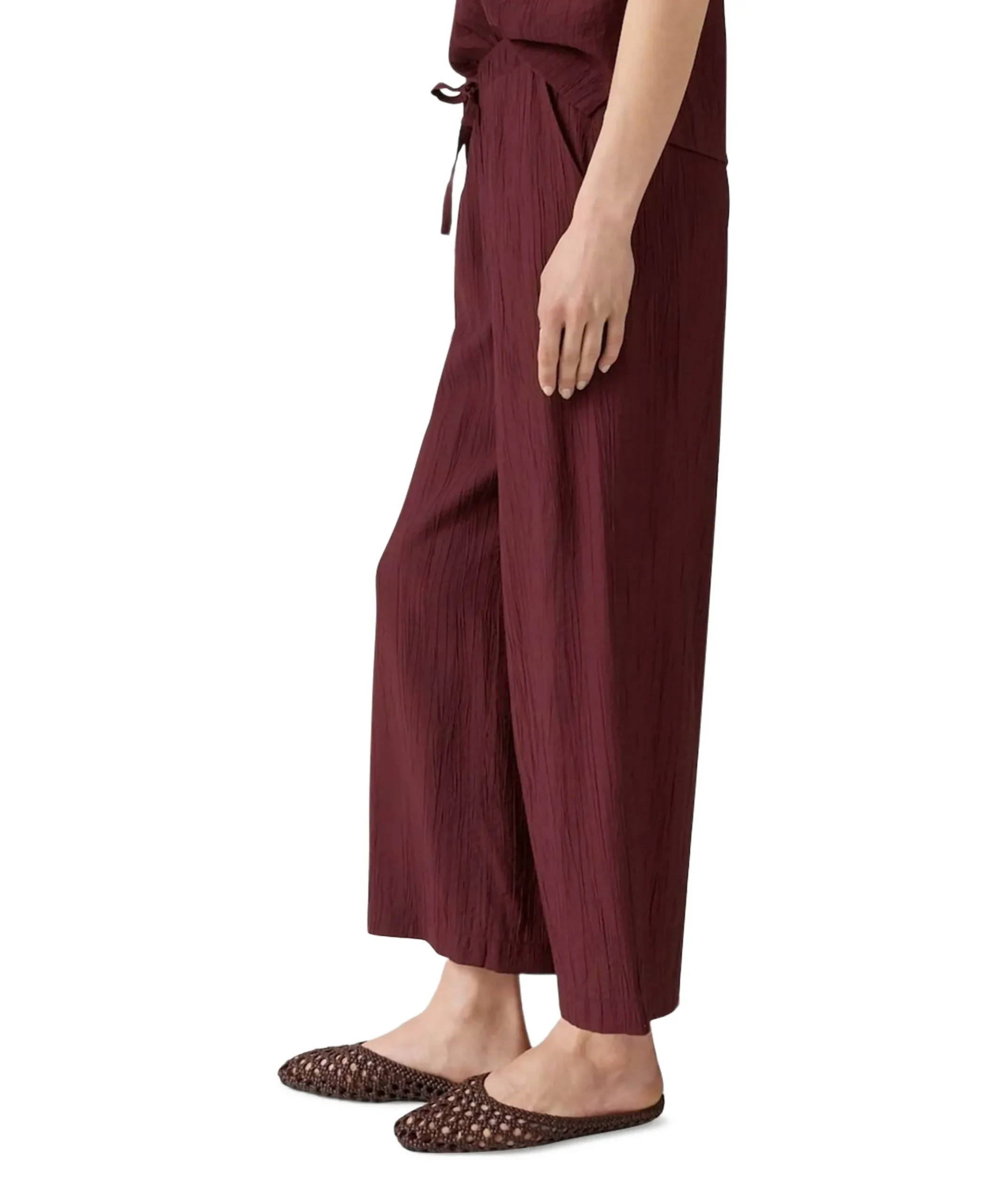 Marou crinkled dames culotte bordeaux