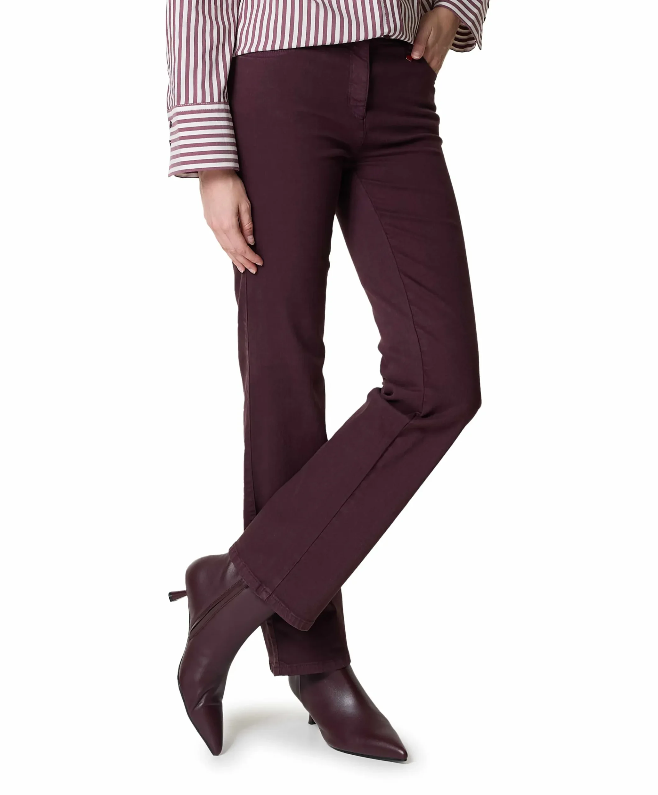 MbF Straight dames broek bordeaux