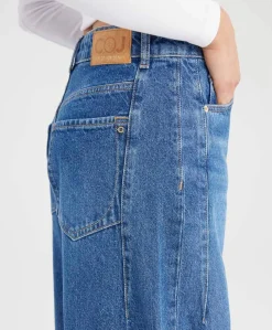 mid waist balloon jeans blauw