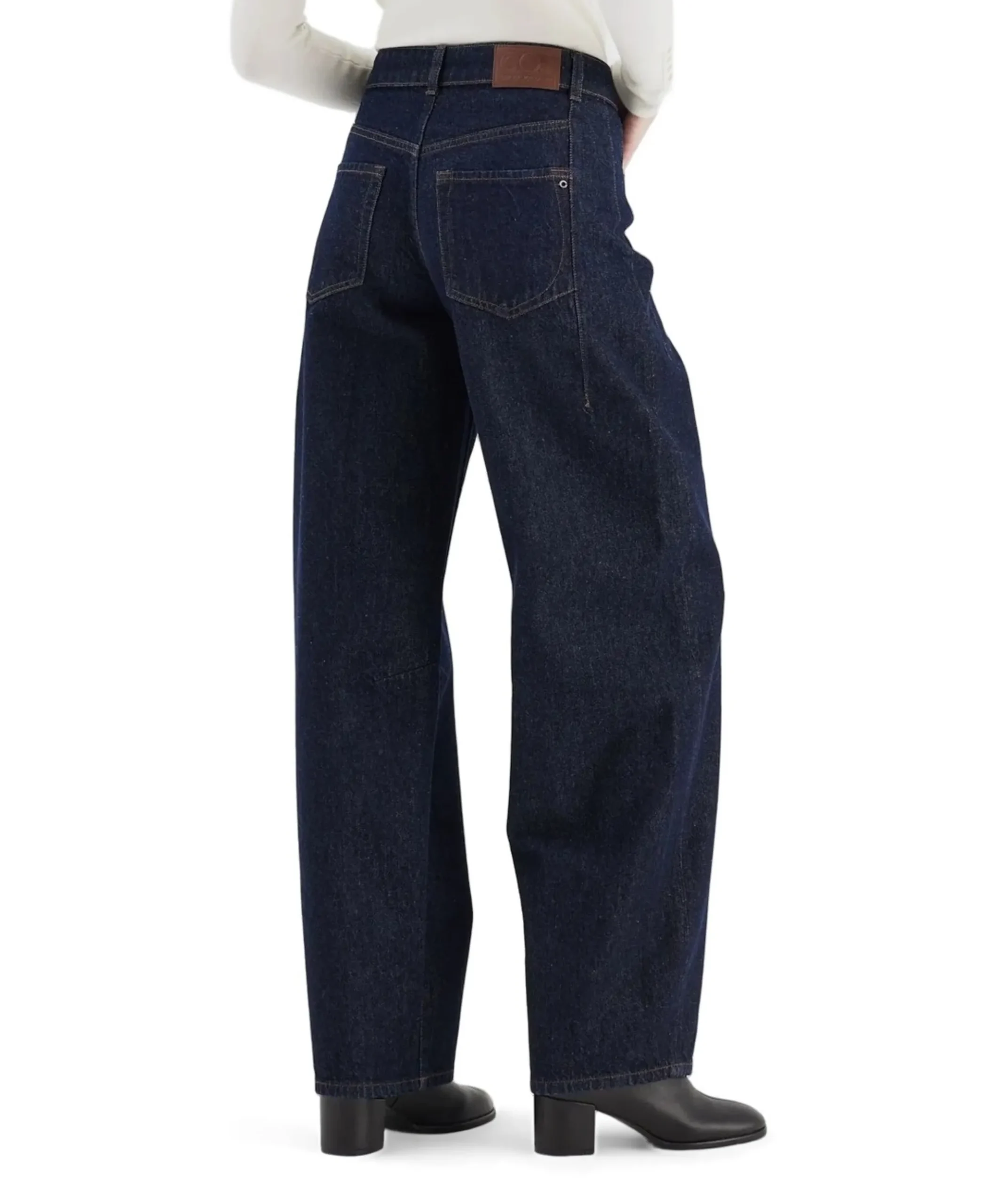 mid waist balloon jeans dames jeans blauw