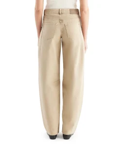 mid waist balloon jeans dames jeans beige