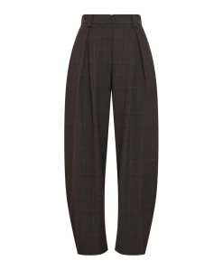 MSCHJohnna HW Barrel CHK dames broek bruin