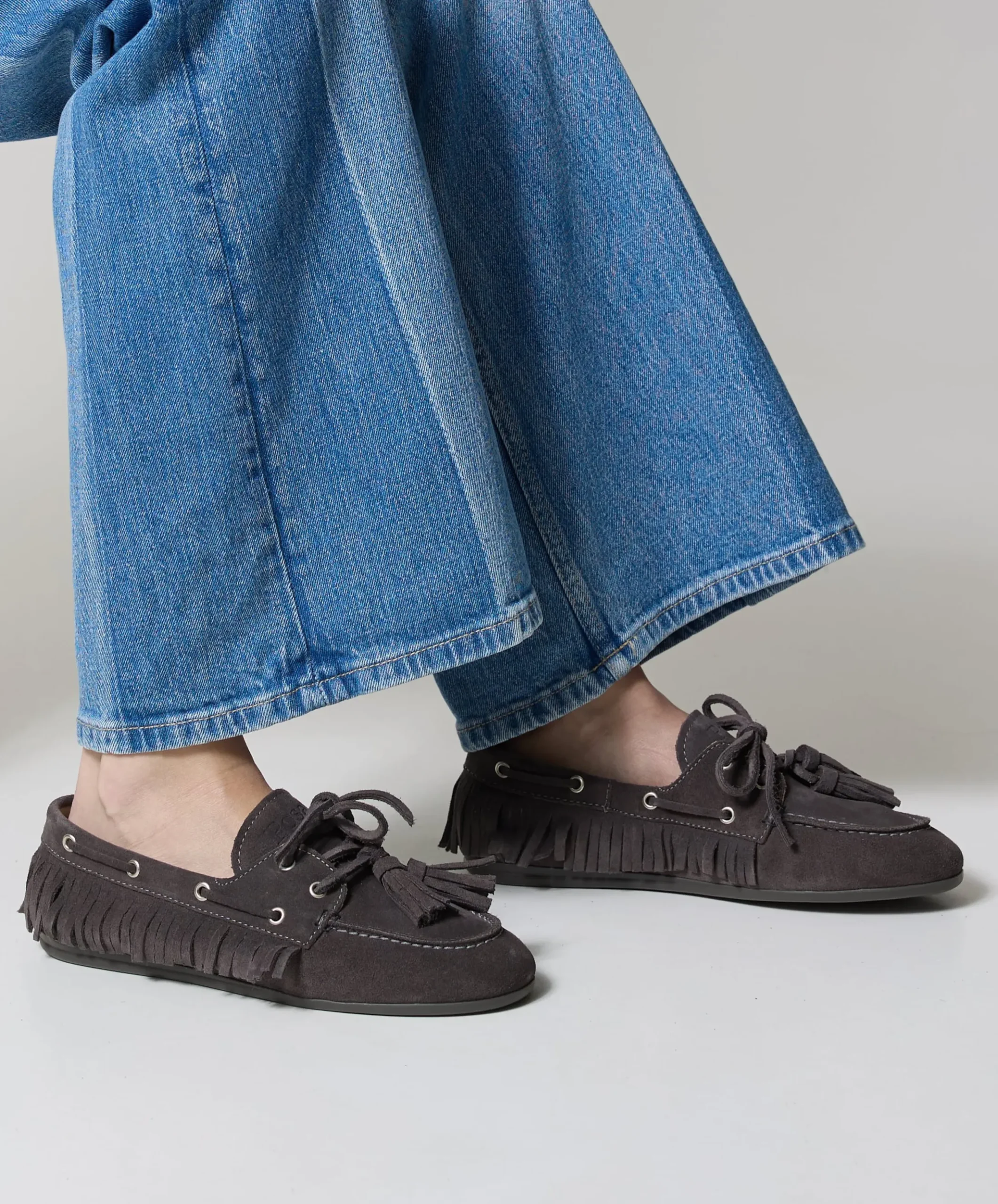 Native dames mocassins grijs