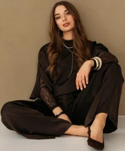 NEOMI dames broek bruin