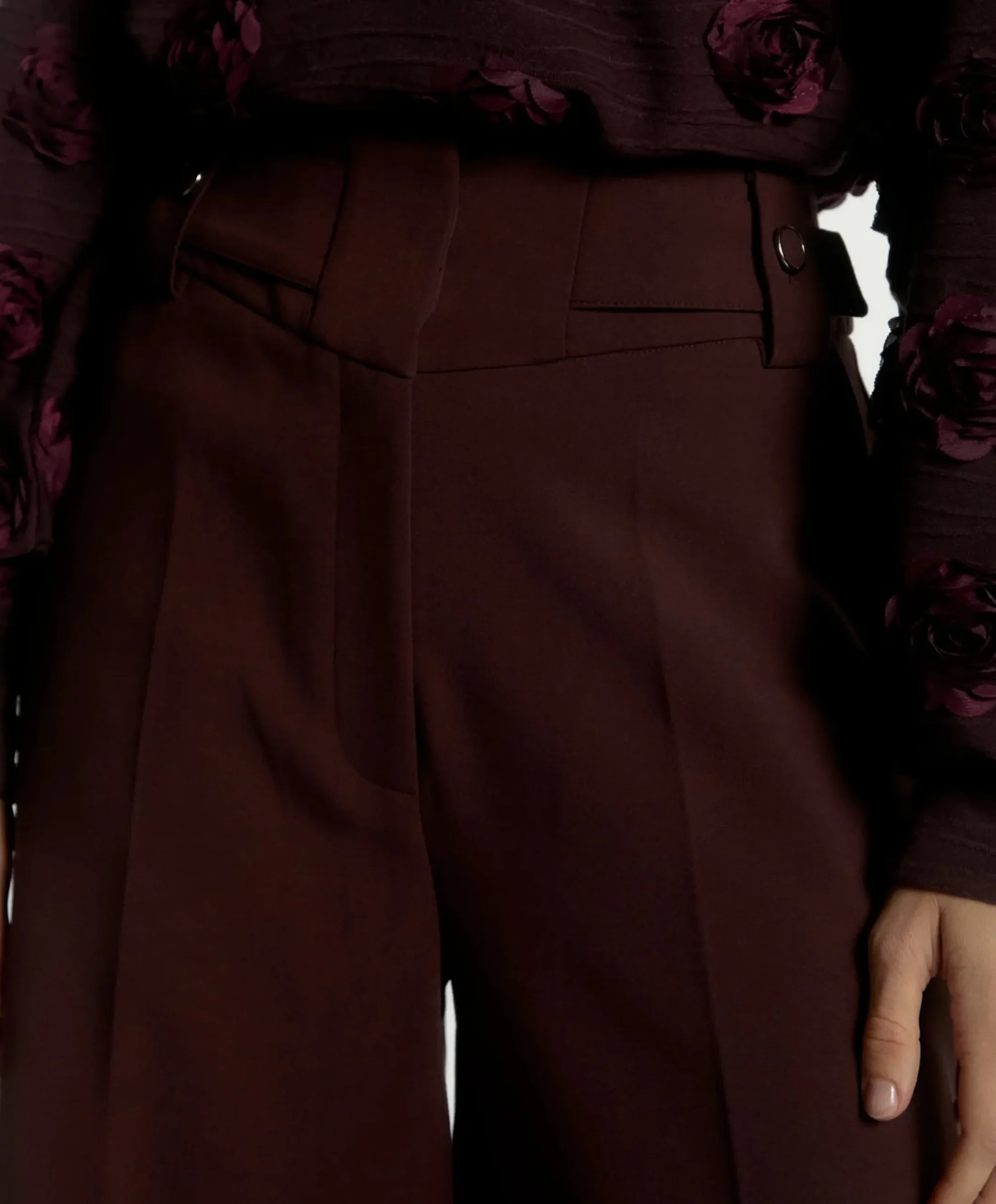 NORE BUTTONS RPES 345 dames broek bordeaux
