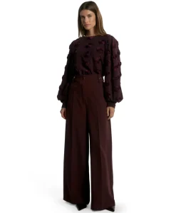 NORE BUTTONS RPES 345 dames broek bordeaux