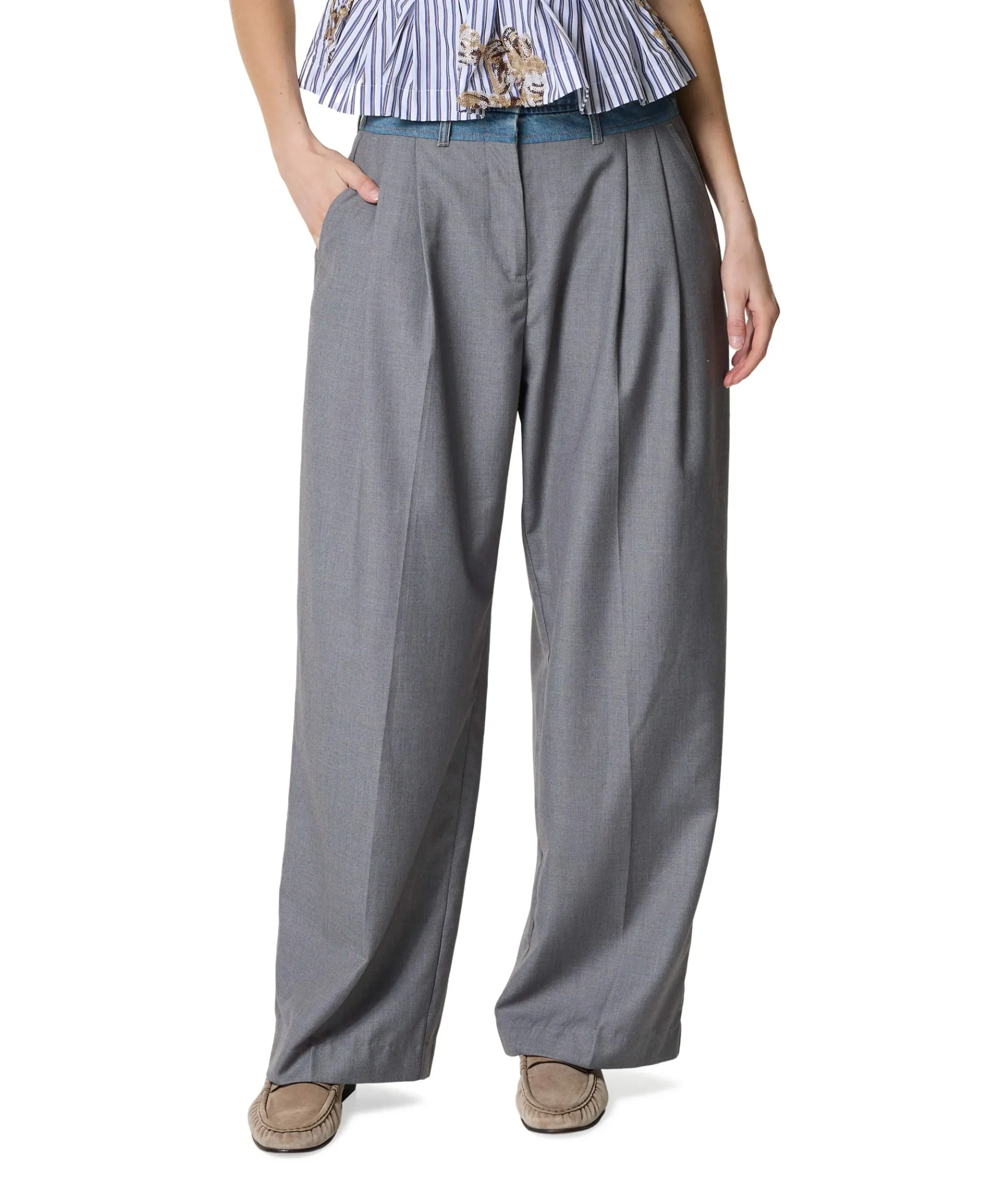 NORMAY dames broek grijs