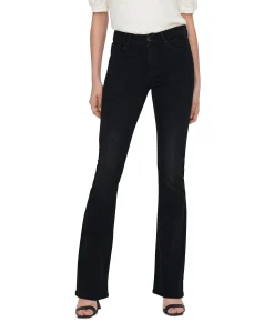 ONLBLUSH MID FLARED DNM zwart