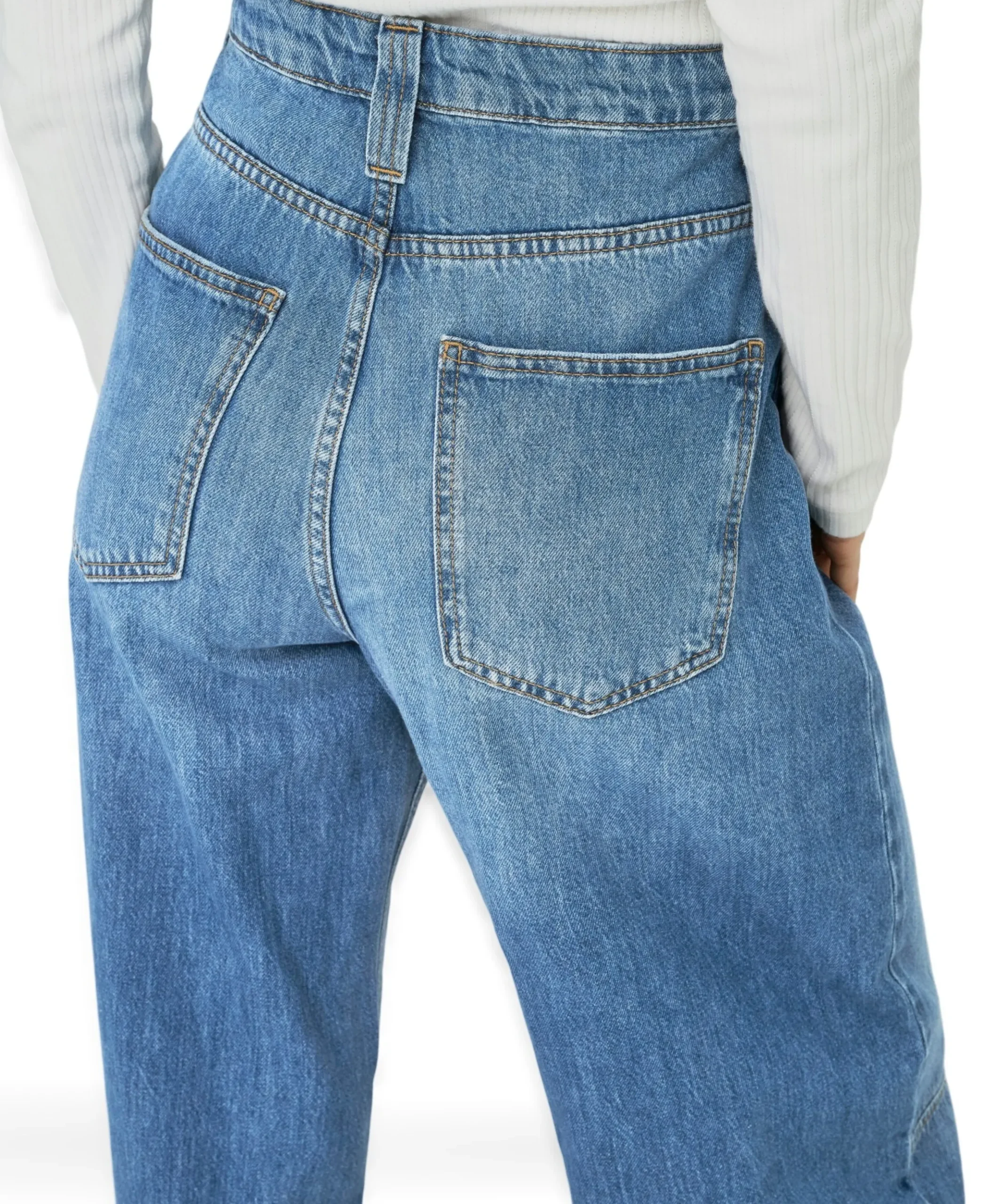 ONLFRANKIE HW ANK BARREL DNM DOT548 dames jeans blauw