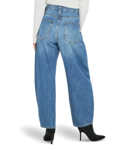 ONLFRANKIE HW ANK BARREL DNM DOT548 dames jeans blauw