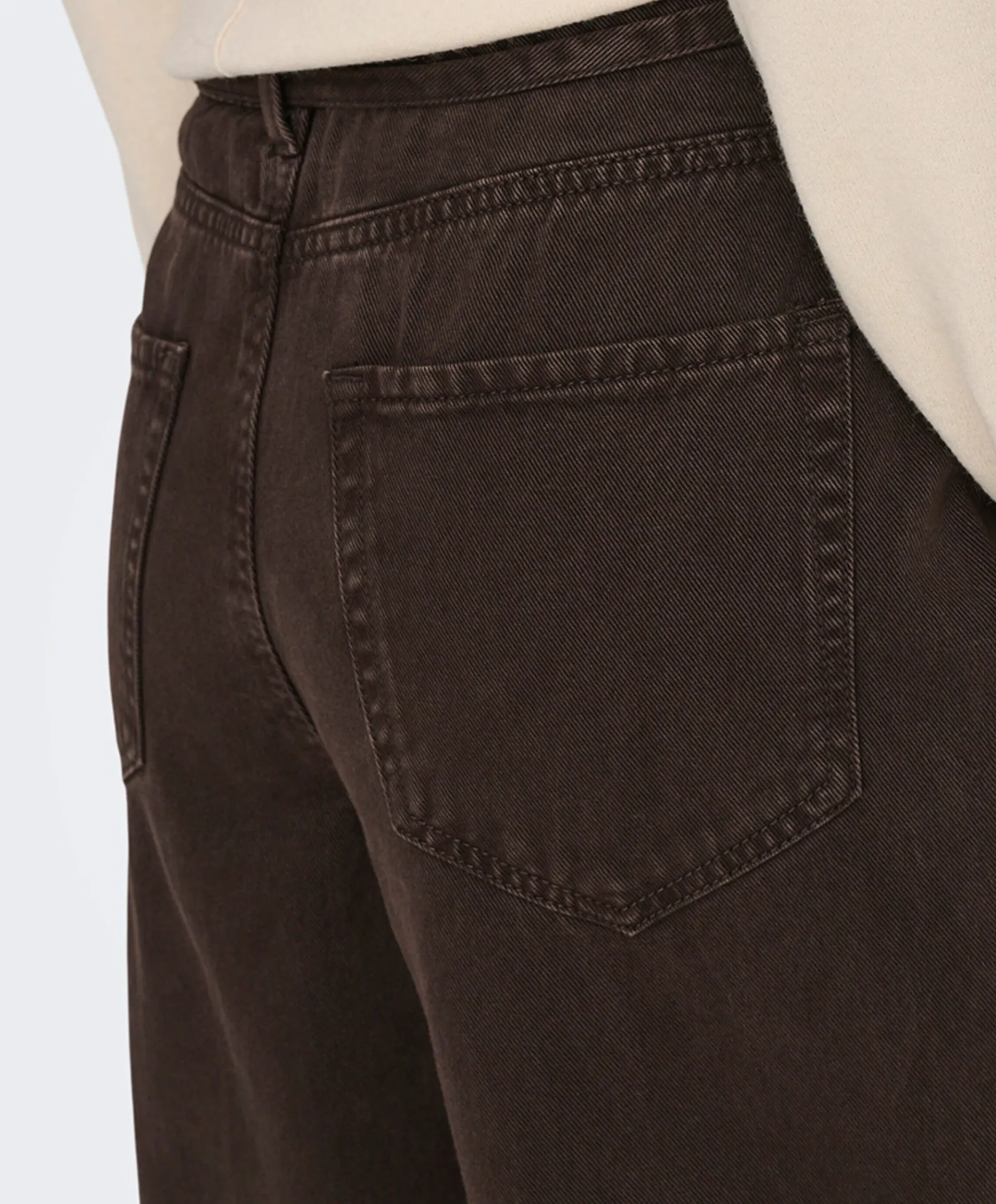 ONLGIANNA MW STRAIGHT DNM BROWN DNM dames jeans bruin