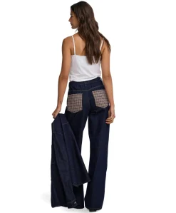 ONLHOPE HW WIDE CHECK DNM SIJI dames jeans blauw