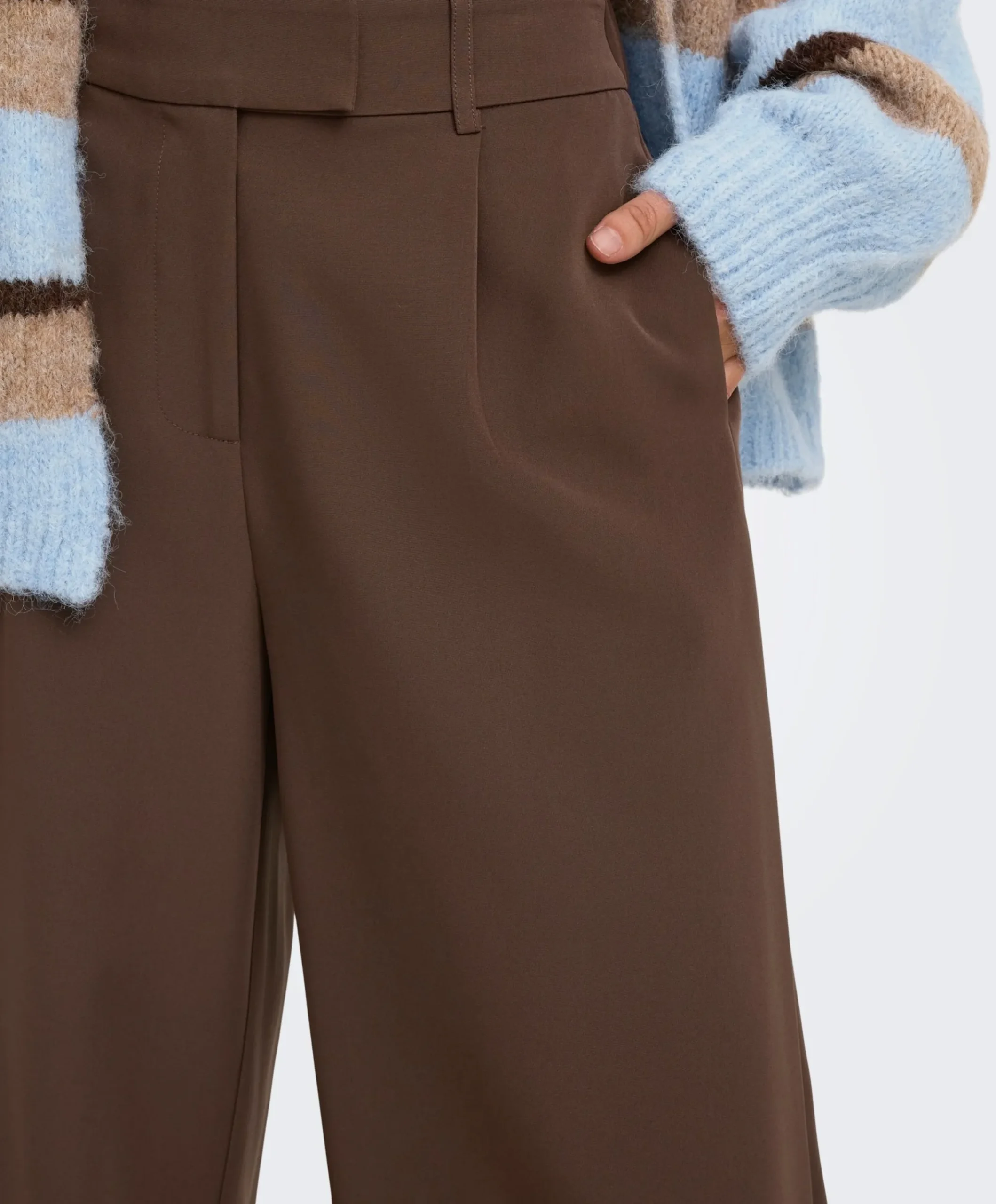 ONLLINDA-BERRY HW STR CC TLR dames broek bruin