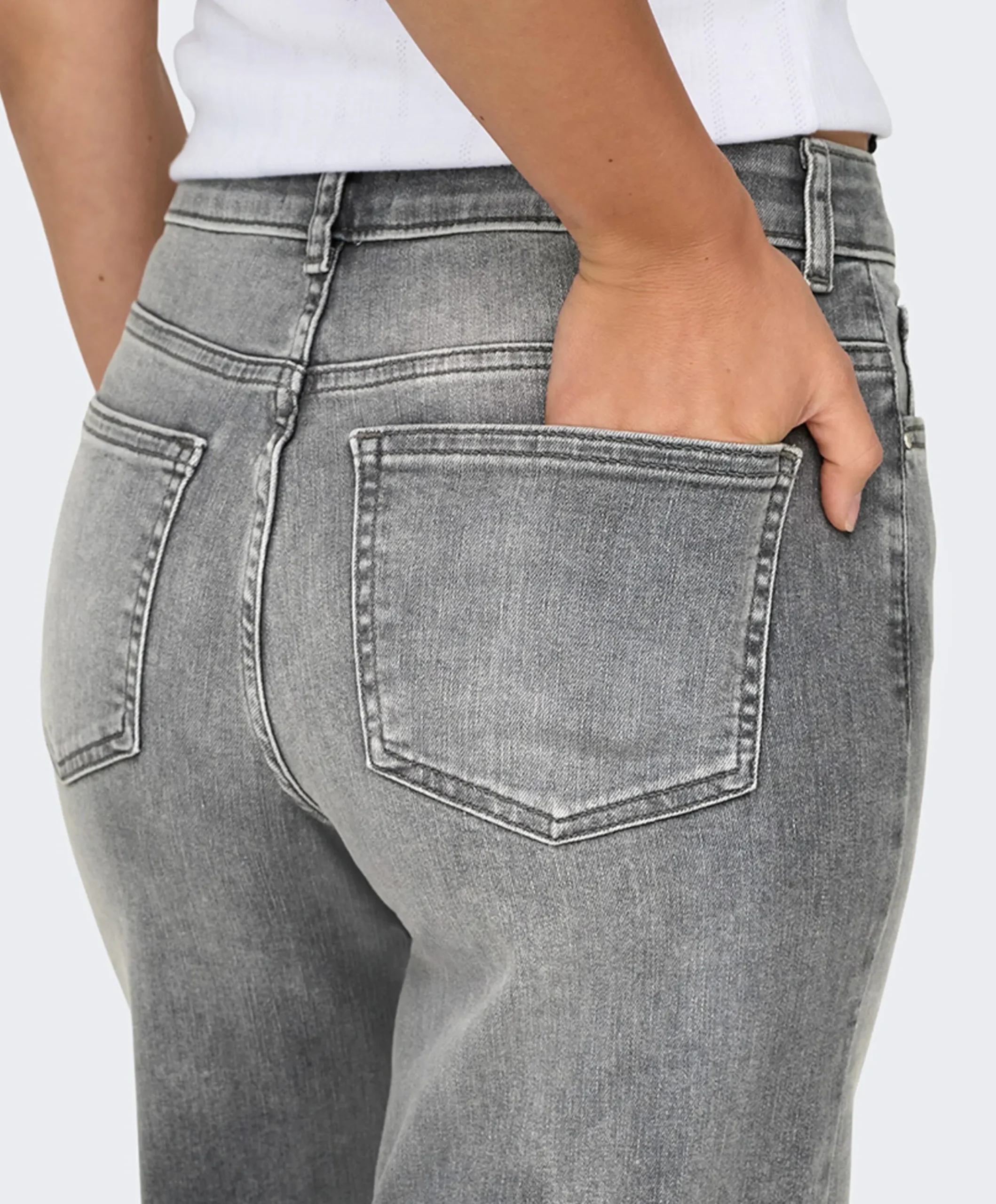 ONLMADISON BLUSH HW WID DNM REA0938 grijs