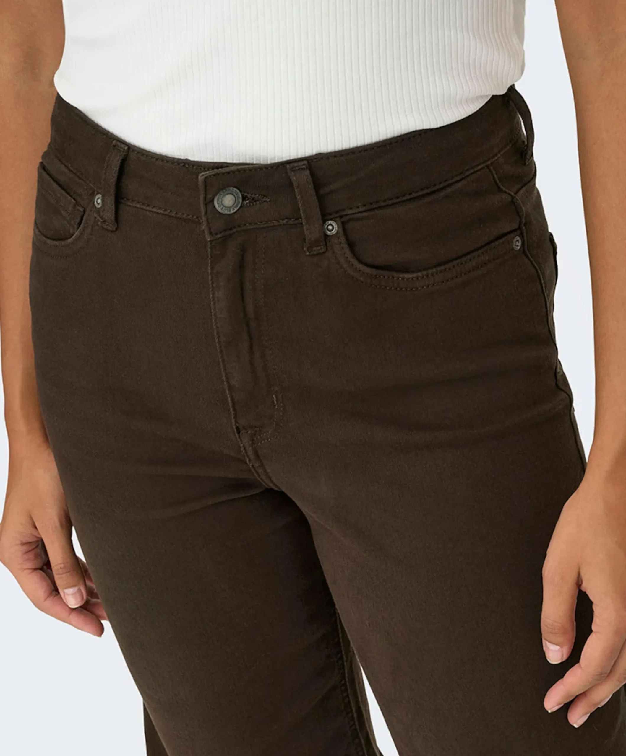 ONLMADISON BLUSH HW WIDE COLOR dames jeans bruin