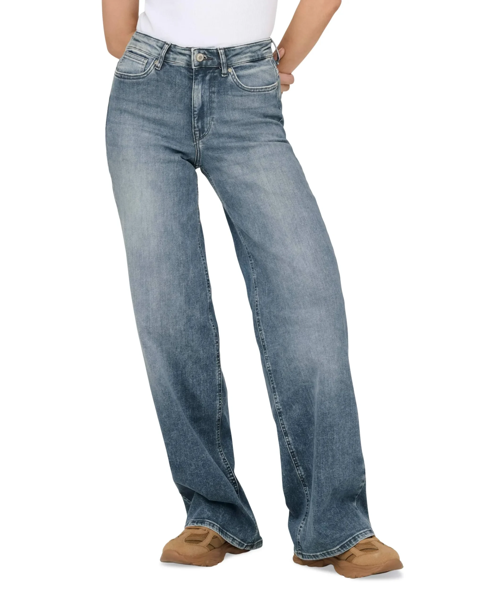 ONLMADISON BLUSH HW WIDE REA570 dames jeans blauw