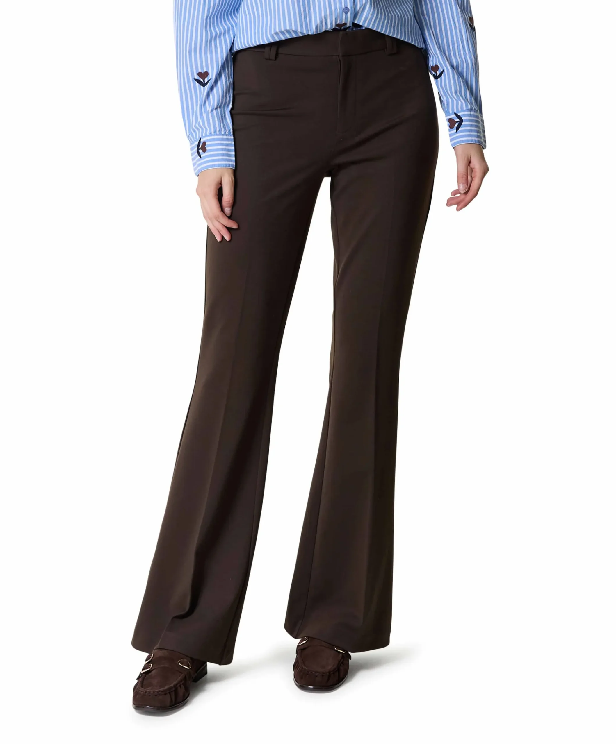 ONLPEACH MW FLARED PANT TLR NOOS dames broek bruin