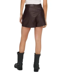 ONLSMOOTH HW FAUX LEA CC dames korte broek bruin