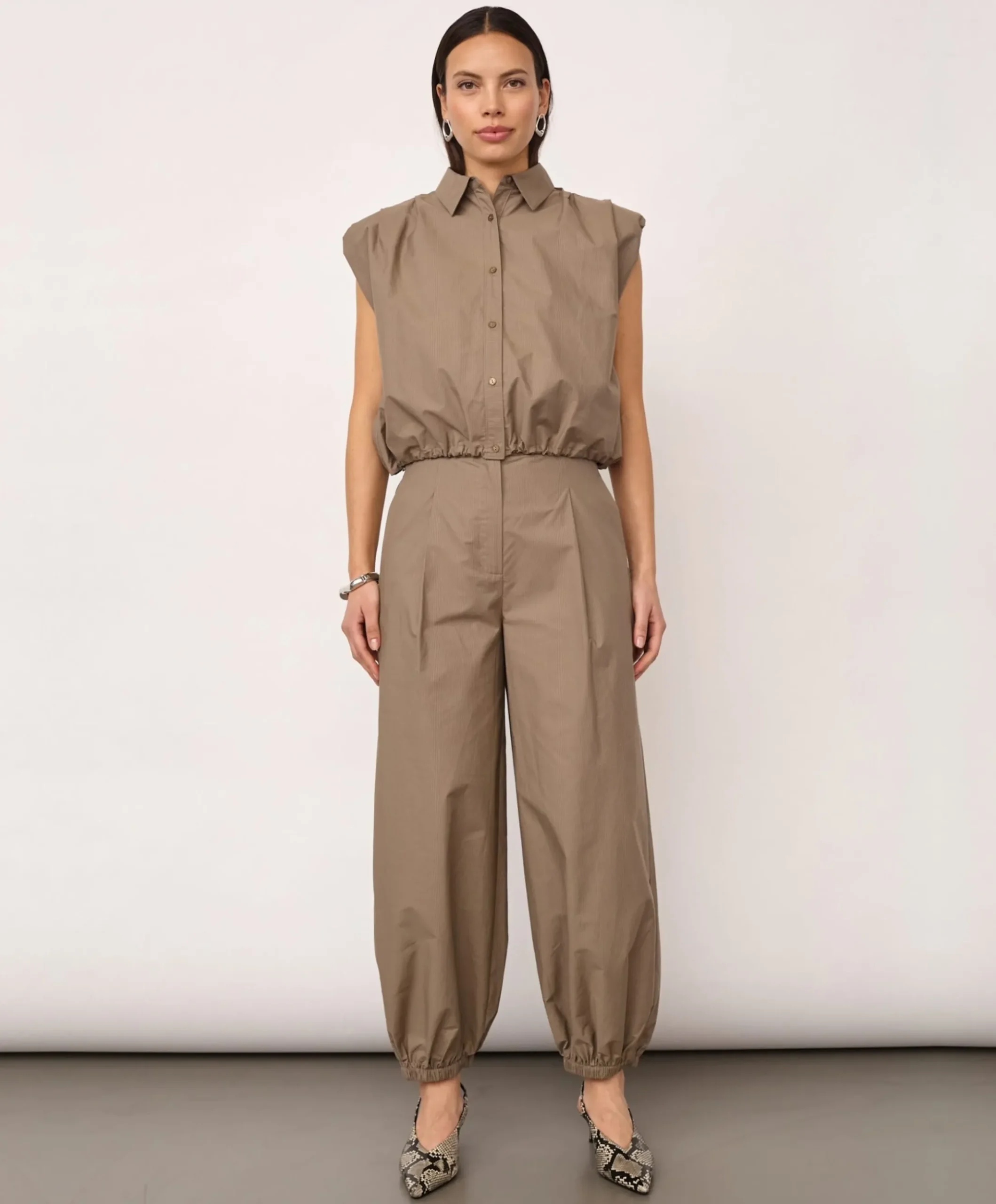 OpheliaCC Balloon dames broek beige