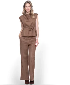 pants dames broek bruin