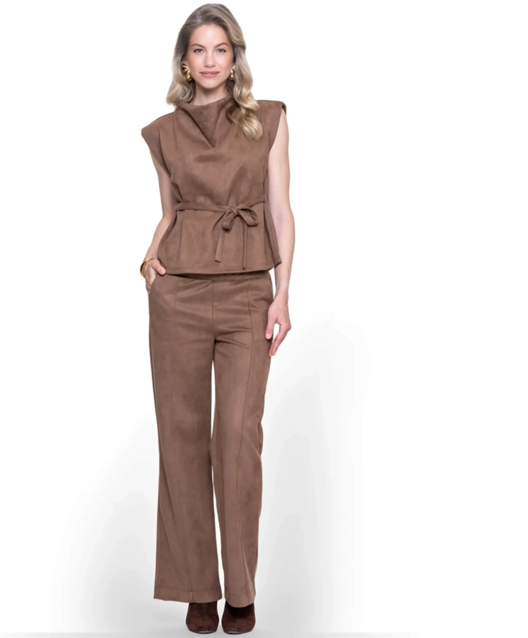 pants dames broek bruin