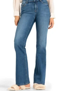 Paris flared L33 dames jeans blauw