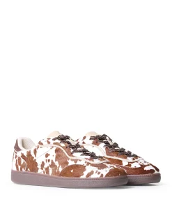 PARK PRINT dames sneakers bruin