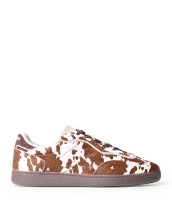 PARK PRINT dames sneakers bruin
