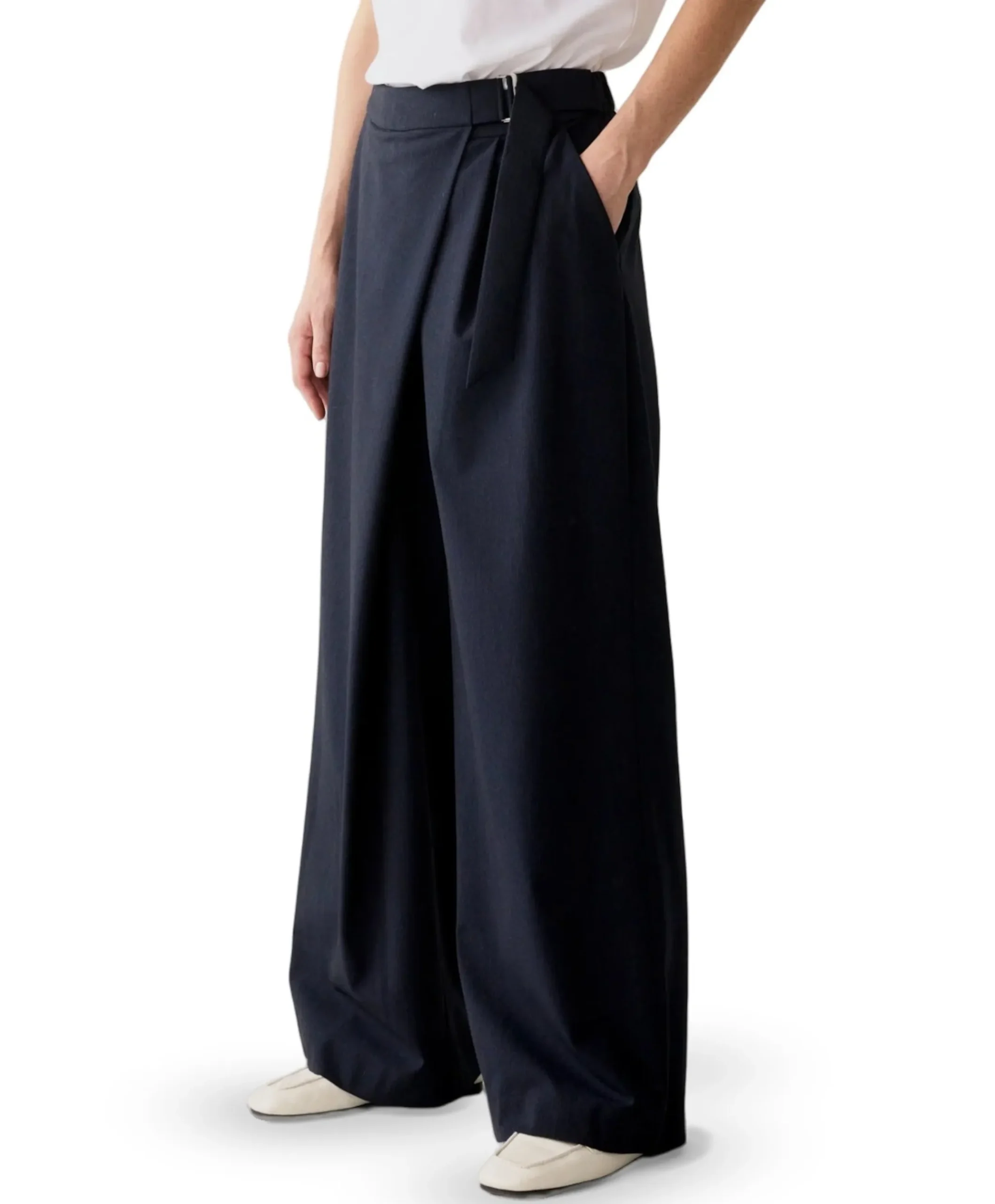 Pinstripe small dames broek blauw