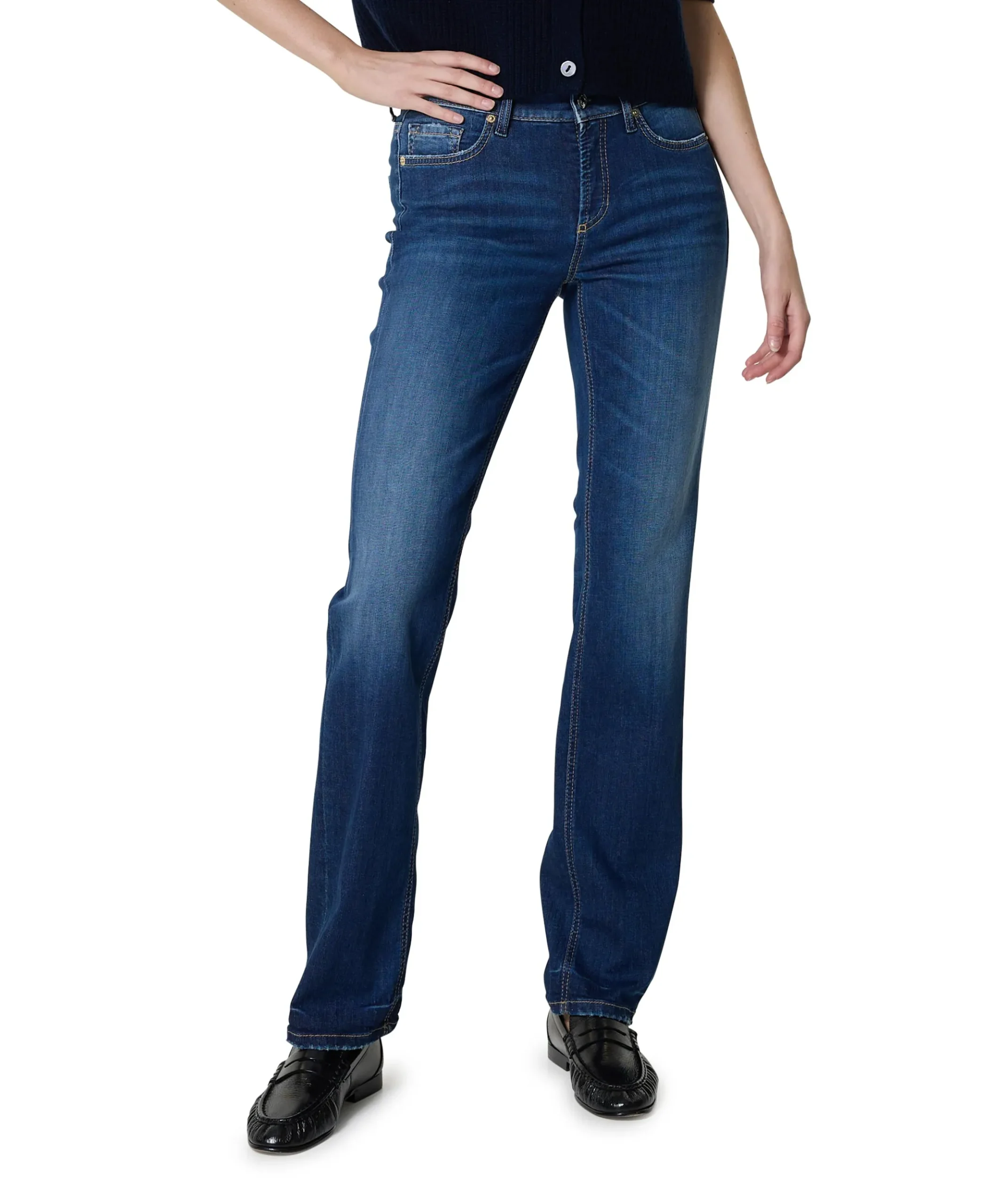Piper long dames jeans blauw