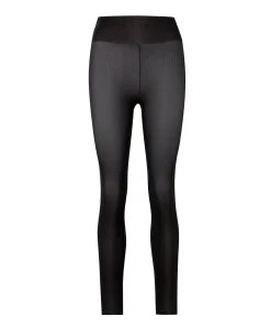 Printed High Waist Tights dames tights bruin