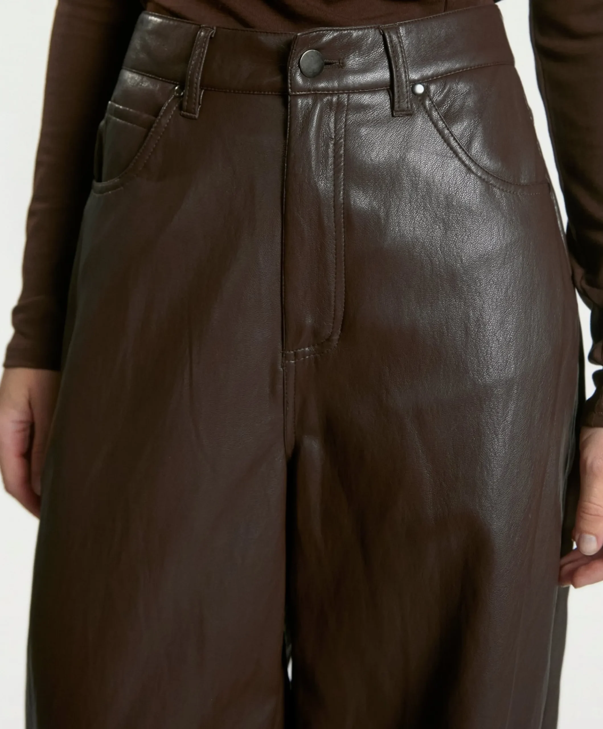 QUIN PU 689 dames broek bruin