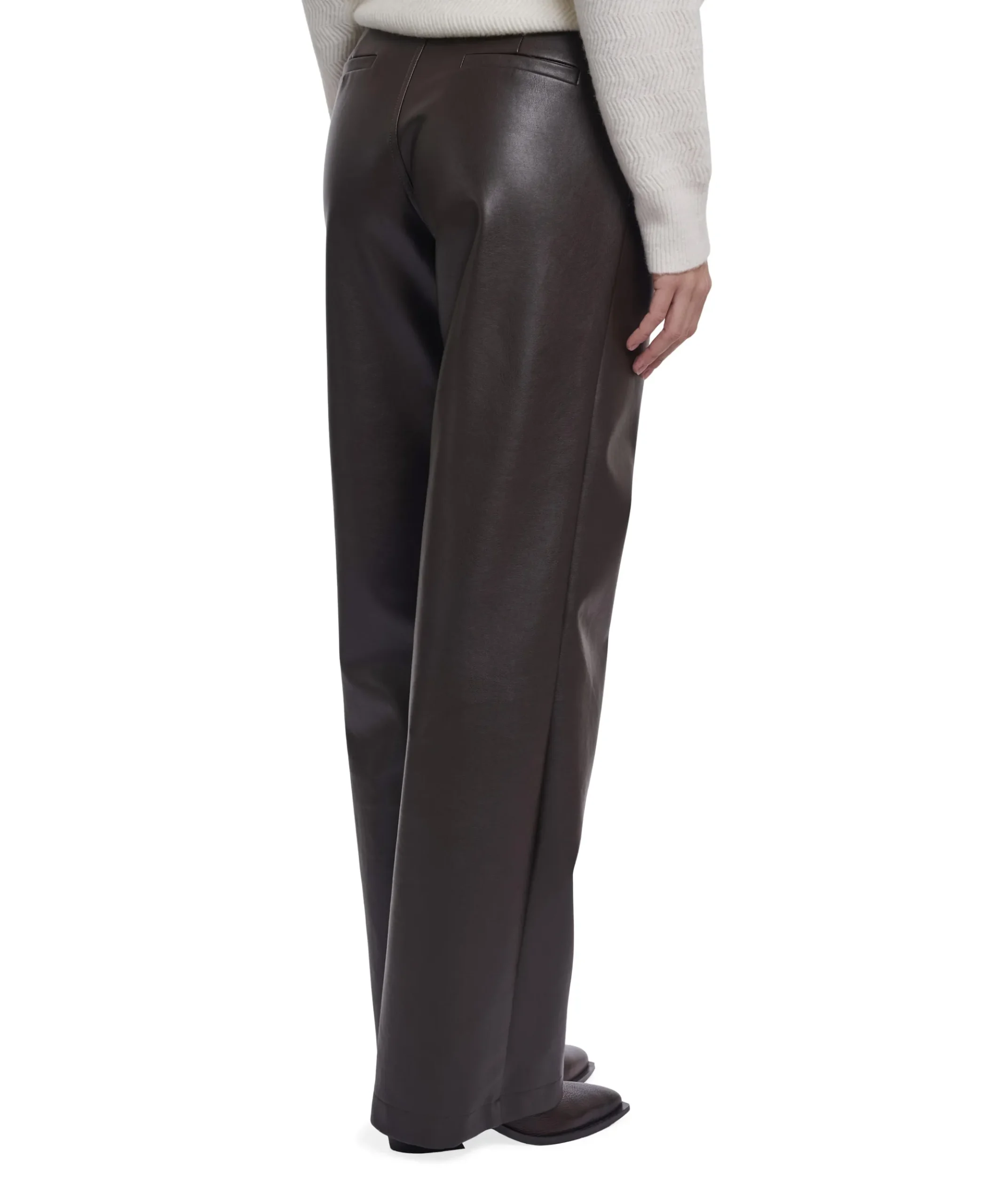 Regular length straight leg dames broek bruin