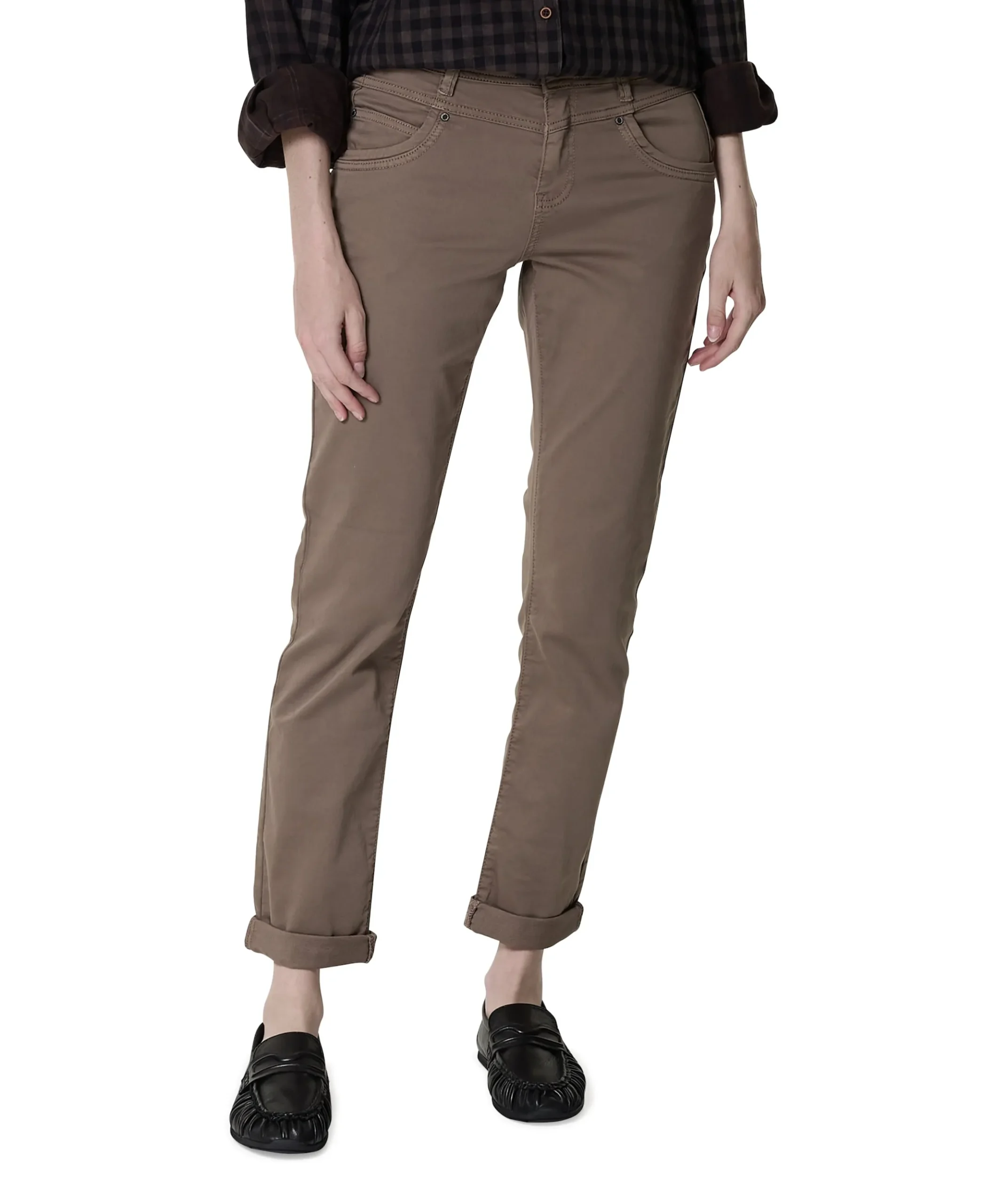 Relax jog colour dames broek bruin