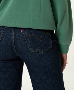 Ribcage full length dames jeans blauw